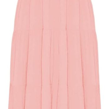 Women's Summer Boho Spaghetti Strap Square Neck Ruffle Casual Flowy Long Dress Beach Swing Party Maxi Dress - Light Pink