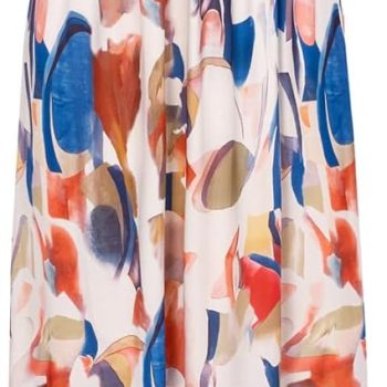 Women Strapless Dress Casual Loose Ruched Long Maxi Dress with Pockets - Blue Brown