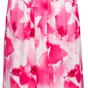 Women Strapless Dress Casual Loose Ruched Long Maxi Dress with Pockets - Pink Flower