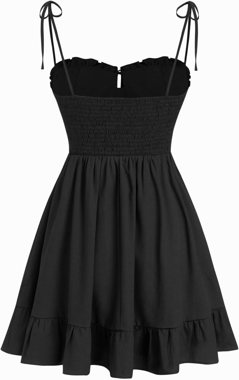 Floral Dress for Women Summer Mini Sundresses Spaghetti Strap Cute Vacation Dresses Boho Casual Outfits - Carbon