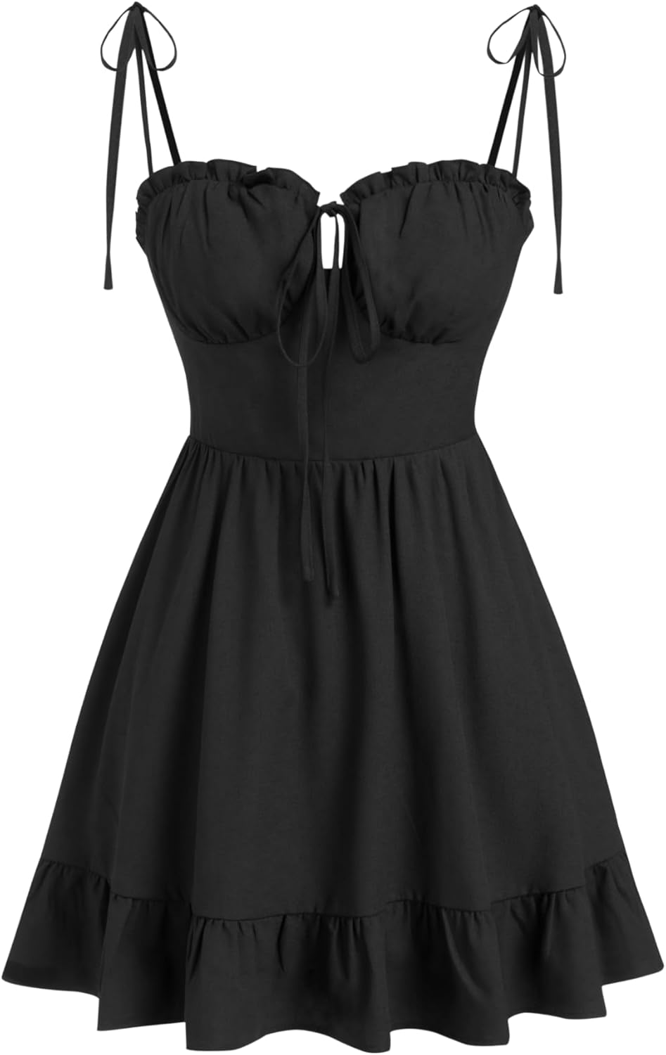 Floral Dress for Women Summer Mini Sundresses Spaghetti Strap Cute Vacation Dresses Boho Casual Outfits - Carbon