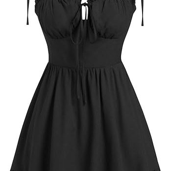 Floral Dress for Women Summer Mini Sundresses Spaghetti Strap Cute Vacation Dresses Boho Casual Outfits - Carbon