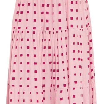 Women's Summer Boho Spaghetti Strap Square Neck Ruffle Casual Flowy Long Dress Beach Swing Party Maxi Dress - Pink