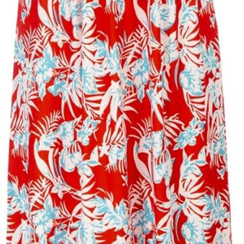 Women Strapless Dress Casual Loose Ruched Long Maxi Dress with Pockets - Blue White
