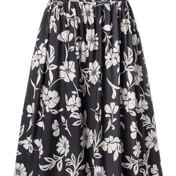 Summer Dresses for Women 2026 Vacation,Smocked Floral Maxi Dress,Boho Beach Sundress with Pocket Fashion Clothing - Black Vine
