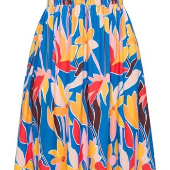Summer Dresses for Women 2026 Vacation,Smocked Floral Maxi Dress,Boho Beach Sundress with Pocket Fashion Clothing - Blue Yellow Floral