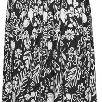 Women Strapless Dress Casual Loose Ruched Long Maxi Dress with Pockets - White+black