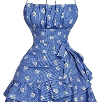 Summer Dresses for Women,Tie Halter Mini Dress,Floral Print Short Dress,Ruffle Trim Casual Dresses - Blue Daisy