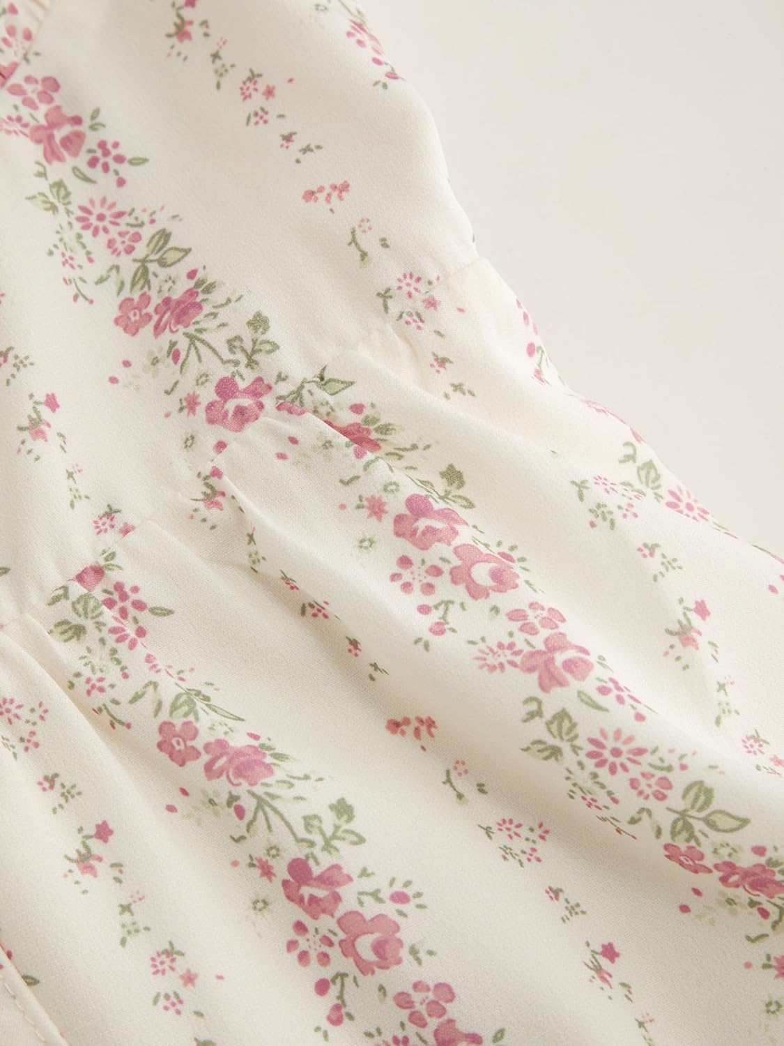 Floral Dress for Women Summer Mini Sundresses Spaghetti Strap Cute Vacation Dresses Boho Casual Outfits - Pink