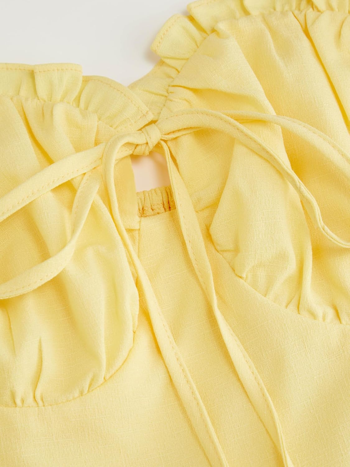 Floral Dress for Women Summer Mini Sundresses Spaghetti Strap Cute Vacation Dresses Boho Casual Outfits - Yellow