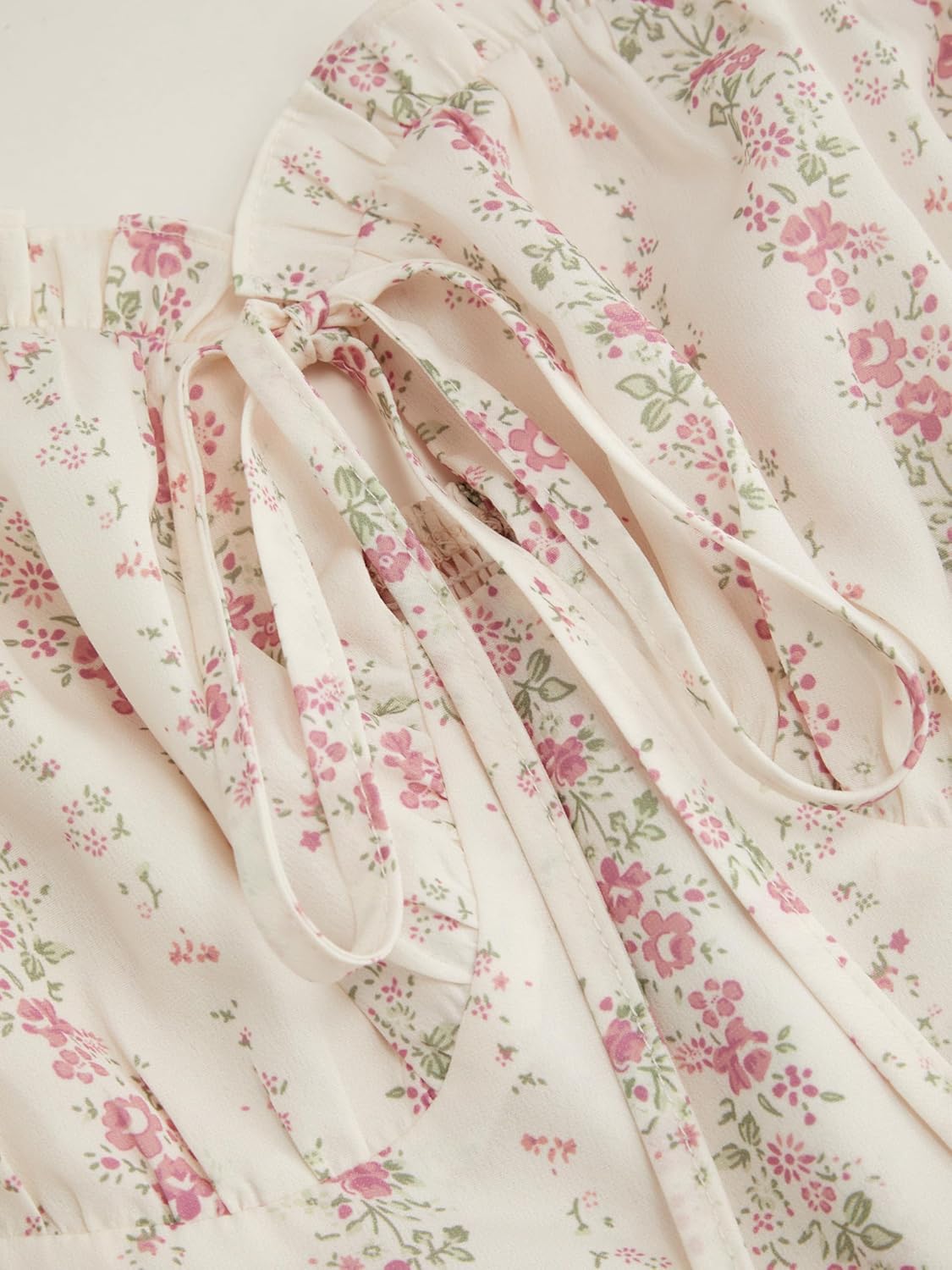 Floral Dress for Women Summer Mini Sundresses Spaghetti Strap Cute Vacation Dresses Boho Casual Outfits - Pink