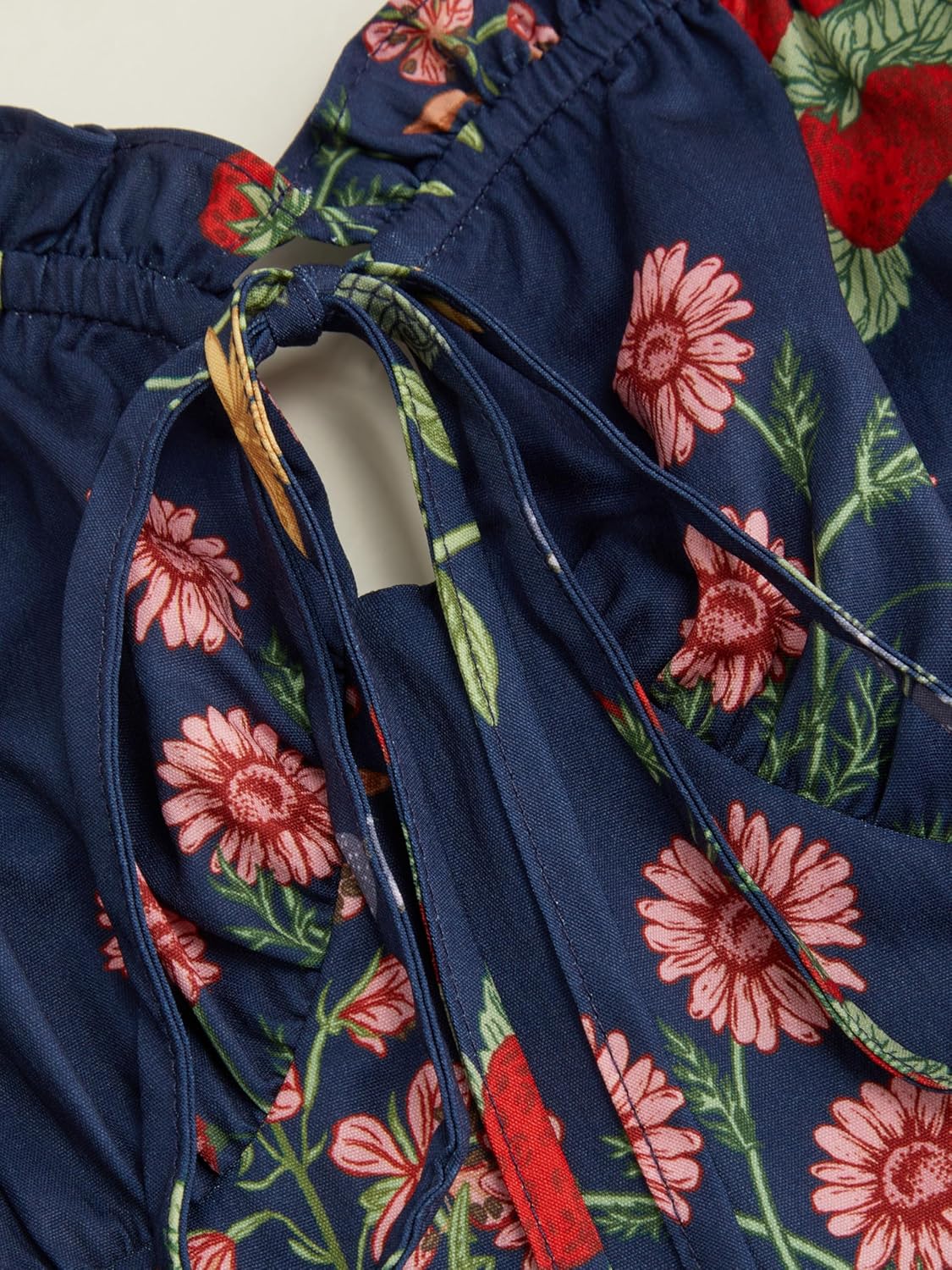 Floral Dress for Women Summer Mini Sundresses Spaghetti Strap Cute Vacation Dresses Boho Casual Outfits - Dark Denim